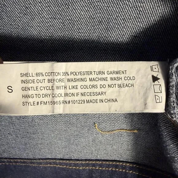 Women's Stoosh Vintage Denim Blue Jean Long Sleeve Jacket Size Small NWT - Picture 6 of 7